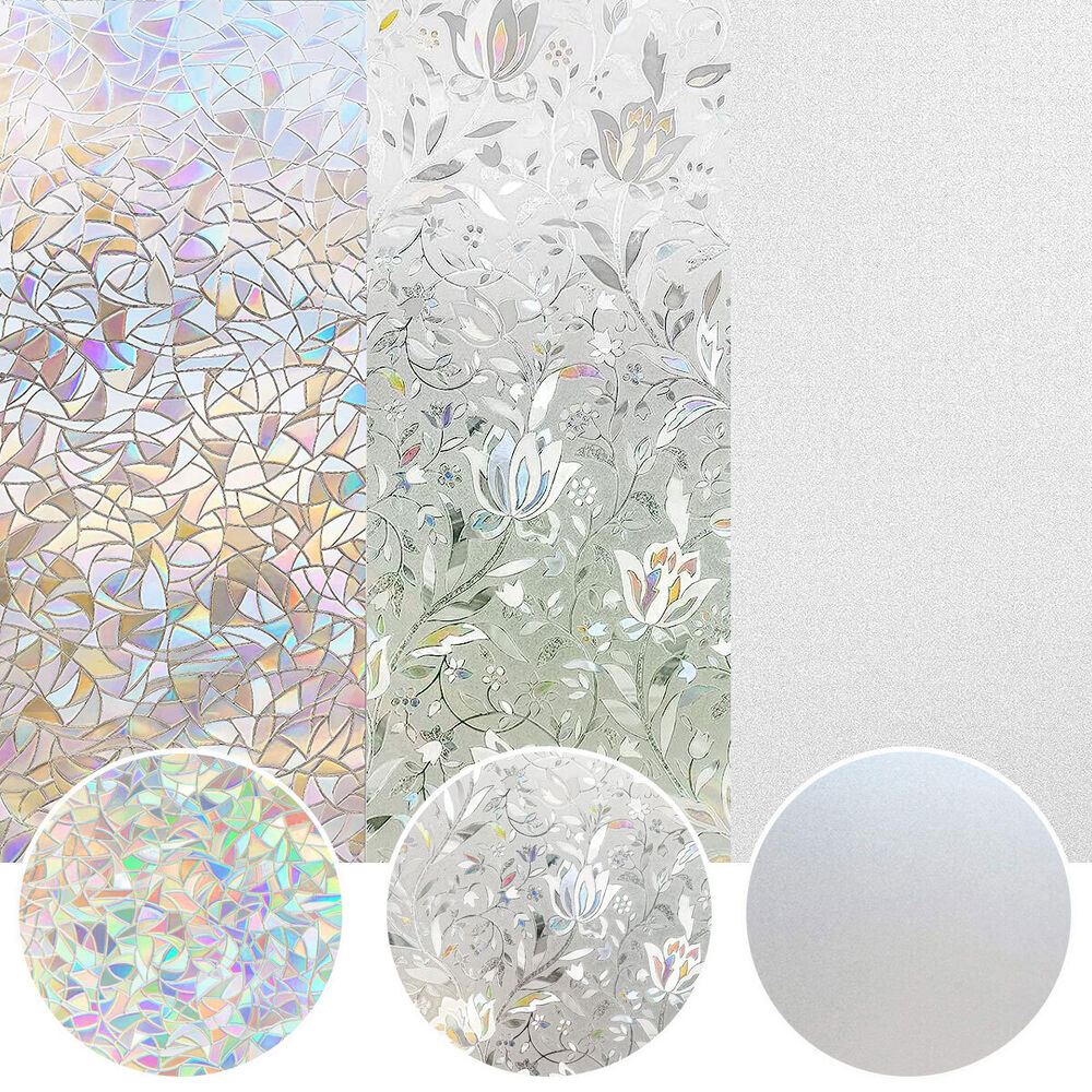 2023 Frosted Static Cling Cover Window Glass Film Sticker Privacy Modern Decor