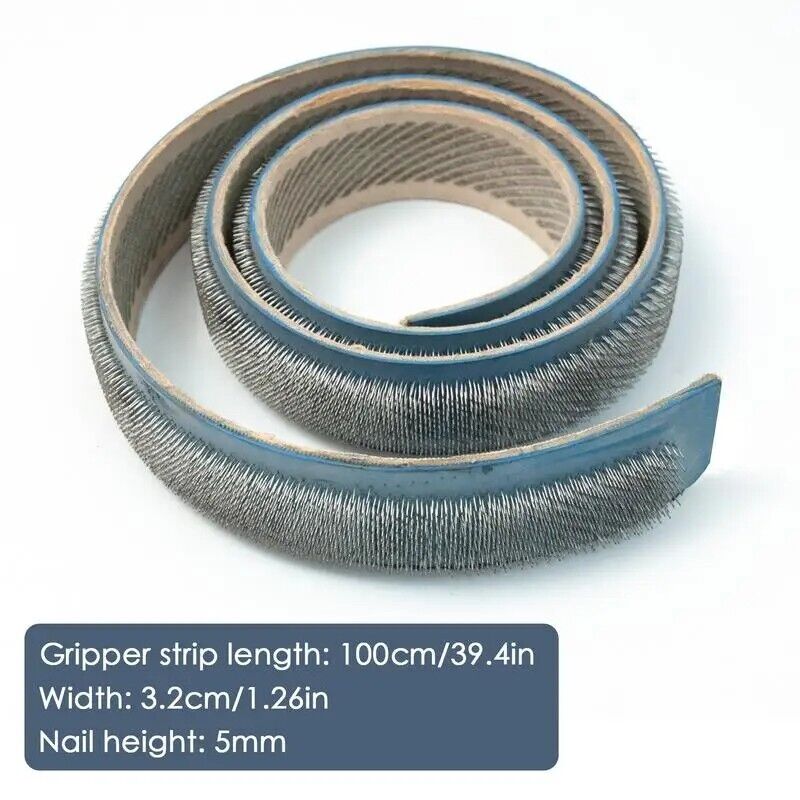 Gripper Strip Metal+Leather Tufting Embroidery Frame Cross Stitch Hook 100x3.2cm