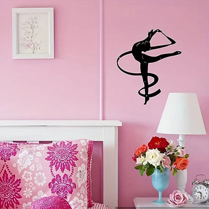 CIFBUY Gymnastics Metal Wall Art Decoration, Black Wall Hanging Decoration