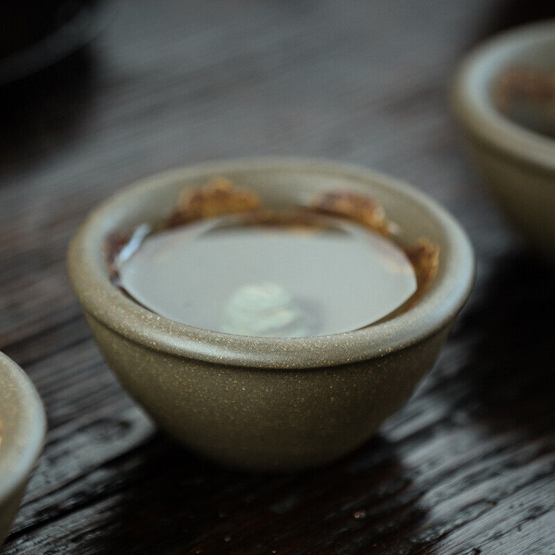 full handmade tea cup real yixing zisha qing duan clay master cup frog statue