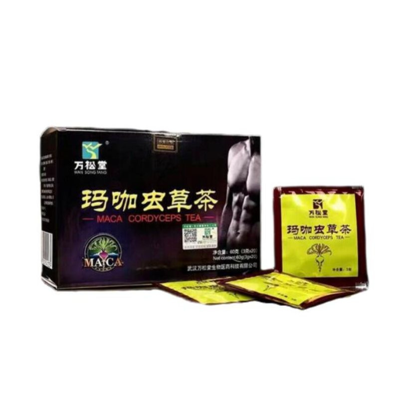 100% Natural Energy Cordyceps Maca Tea Cordyceps Militaris MACA Tea 虫草玛咖五宝茶