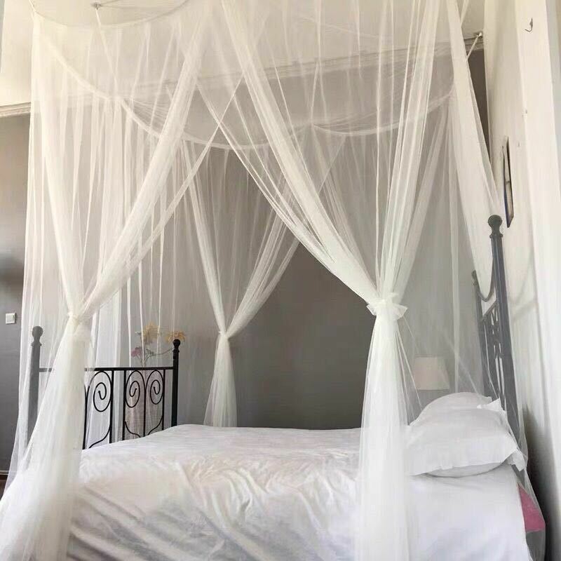 Elegant Princess Mosquito Net Palace 4 Corner Mesh Nets Bed Canopy Bedding Home