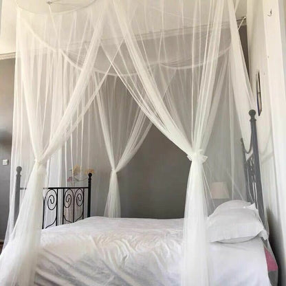 Elegant Princess Mosquito Net Palace 4 Corner Mesh Nets Bed Canopy Bedding Home