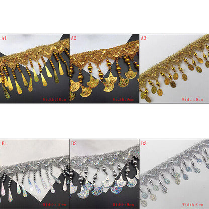 Sequin Bead Tassel Lacetrimming for Sewing Performance Dance Clothing CurtainDIY