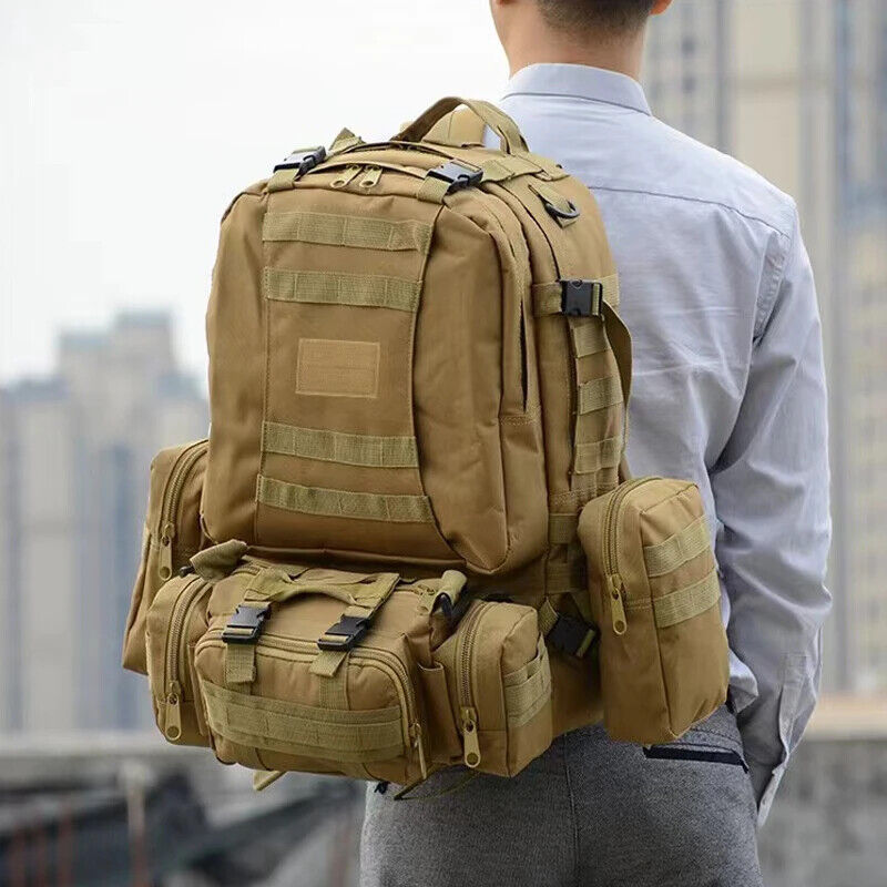 50L Tactical Backpack Backpacks Sport Bags Outdoor Trekking Camping Rucksack
