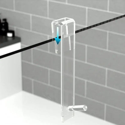 Over Door Hook Acrylic Bathroom Shower Towel Rack Punch-Free Bathrobe Hanger 7in