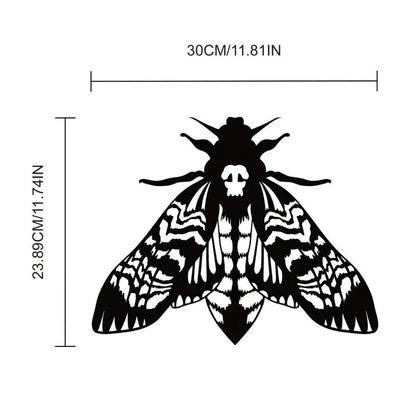 Metal Gothic Death Head Moth Art Wall Decor Moth Metal Art Metal Moth Sign Moth