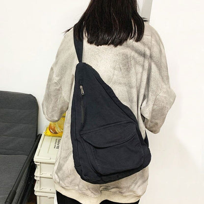 Canvas Chest Bag Women Shoulder Bag Canvas Crossbody Bag Women Bag