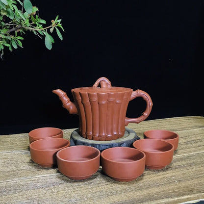 Chinese Yixing Zisha Clay Handmade Exquisite Teapot（一捆竹 底款：朱可心）