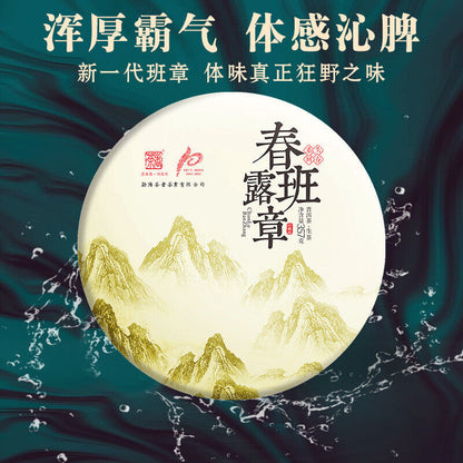 Menghai Old Banzhang Aged Tea Spring Dew Pu'er Tea Raw Tea 357g Tea Cake