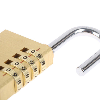 Brass Mini 3/4 Digits Number Code Lock Combination Padlock For Travelling Bag