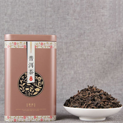 100g China Puer Tea Ripe Pu Erh Loose Black Tea Yunnan Green Food Retro Packing