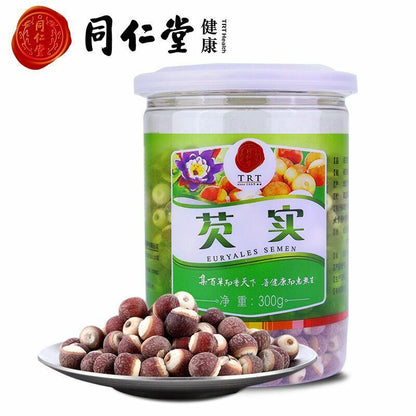 北京同仁堂 芡实300g 肇庆鸡头米 茨实仁可自行打粉制芡实糕Chinese BeiJing TRT Euryale Ferox Foxnut Qianshi