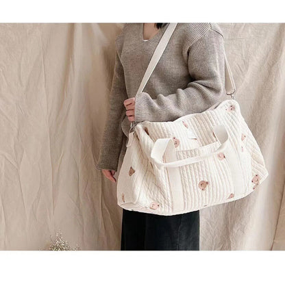 Maternity Bag Baby Diaper Bags Flower Mommy Bag Quilted Travel Shoulder Bag