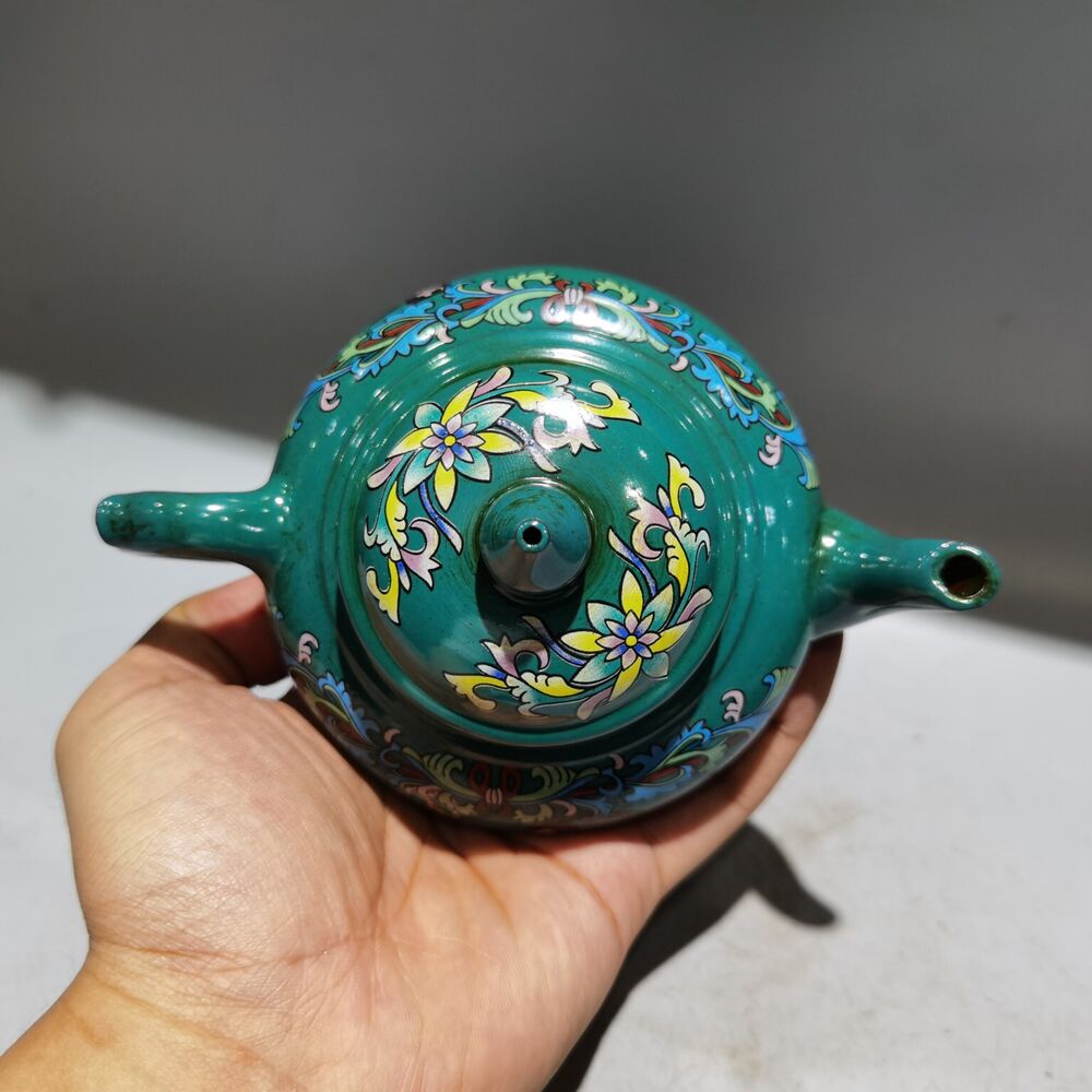 vintage chinese yixing purple clay teapot zisha painted figure story teaware art