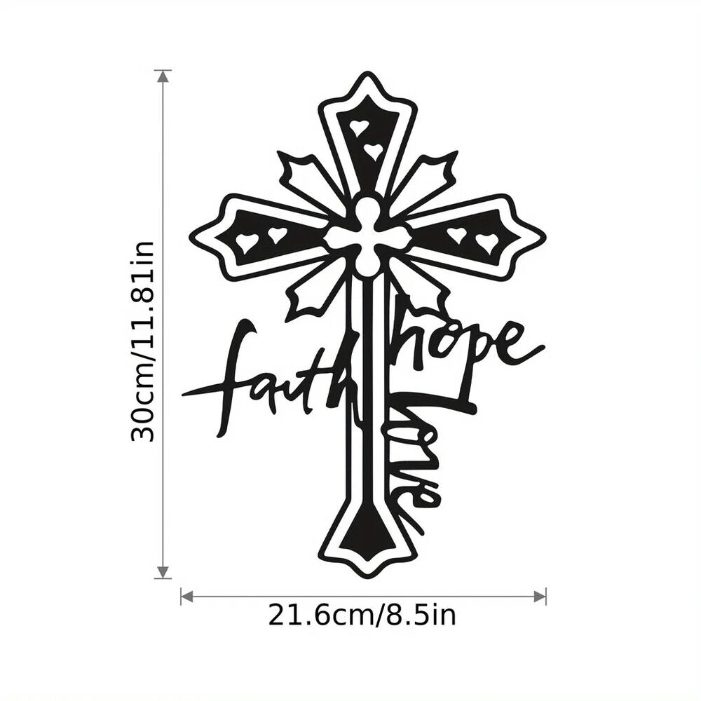 Faith Hope Love Metal Wall Art Ornaments Collection Hanging Sign