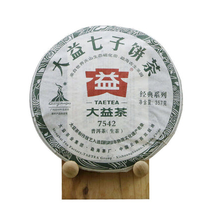 2010 TAETEA Classic 7542 Shen Pu'er Tea Dayi Raw Puer Tea 357g