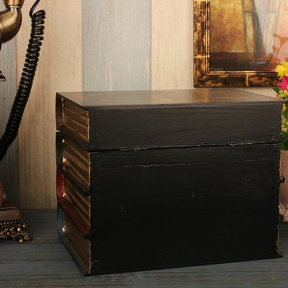 False Book Box Vintage Storage Props Jewelry Storage Wooden Antique Classic Bins