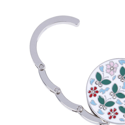 Folding bag handbag hook purse tote flower shape metal bag table hanger hold-ca