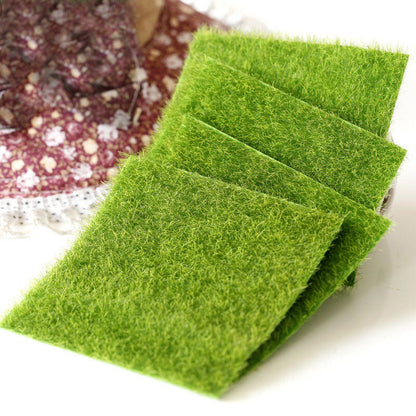 Fake Moss Miniature Garden Ornament DIY Mushroom Craft Artificial Lawn Grass
