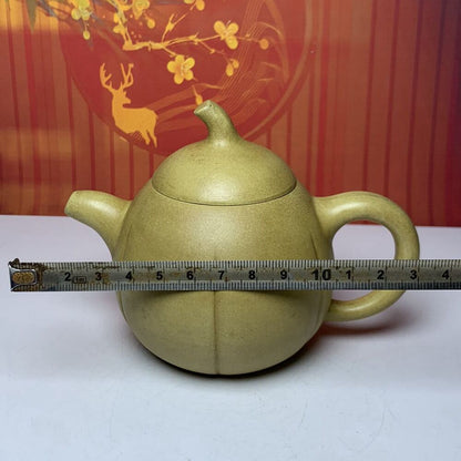 Vintage Chinese Yixing Purple Clay Teapot Zisha Ceremony Pumpkin Nice Tea Set