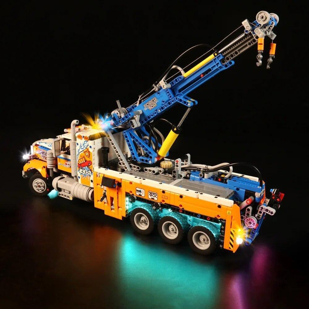 Brick Shine- GC Light Kit for Lego Heavy-Duty Tow Truck 42128 (New Design)