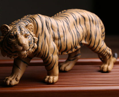 chinese yixing zisha handmade tea pet tiger decoration DuanClay tiger