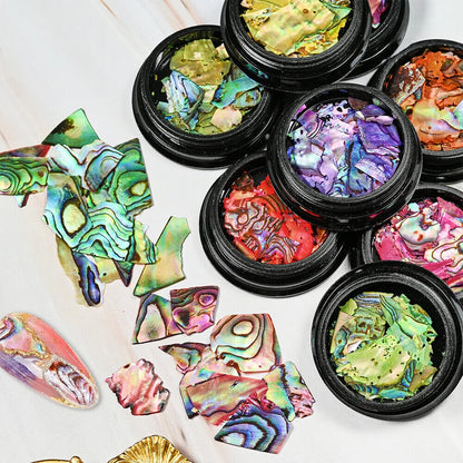 Nail Art Decor 3D Irregular Abalone Natural Sea Shell Stones DIY Accessory 1 Box