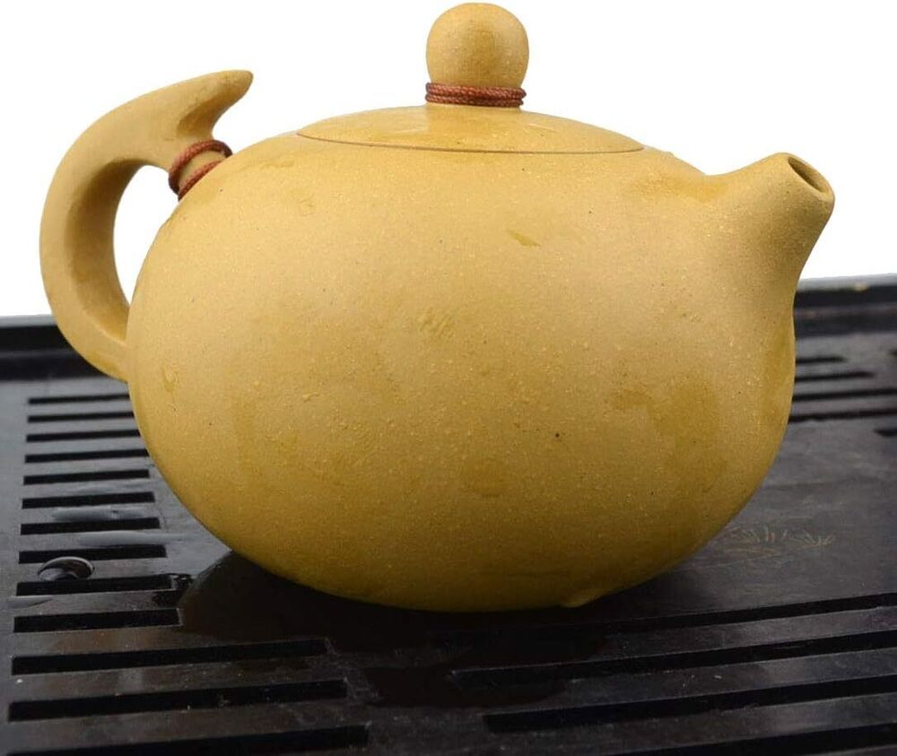 Teapot 8oz Chinese Gongfu Tea Xishi Pots Natural Zisha Clay Classic Yellow