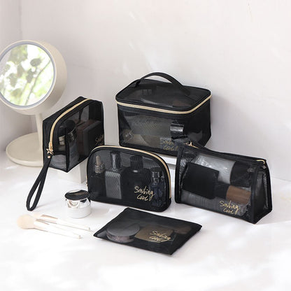1PC Makeup Bags Cosmetics Mesh Pencil Case Cosmetic Brushes Lipstick Storage Bag