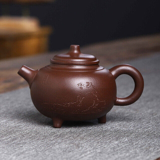 Chinese Yixing Zisha Pottery Duan Clay Handmade Words Hanzi Teapot Tea Pot