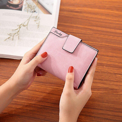 Women Card Clamps Coin Lady Wallet Handbag Purse Cash Clip Billfold Female Purse