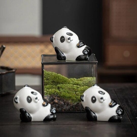 Ceramic Panda Incense Holder for Sticks