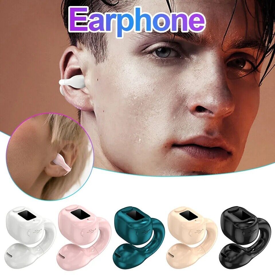 Bluetooth 5.3 Wireless Sport Headset Earbuds Ear Clip Bone Conduction Headphones