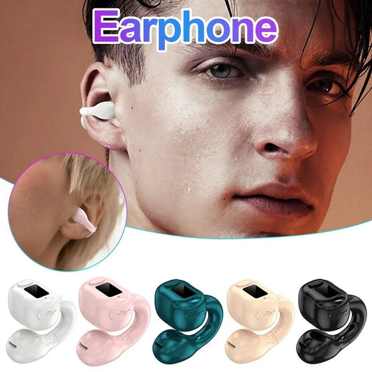 Bluetooth 5.3 Wireless Sport Headset Earbuds Ear Clip Bone Conduction Headphones