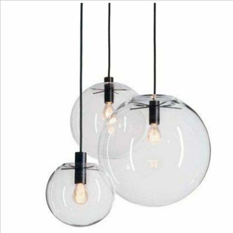 Glass Ball Pendant Lamp Nordic Modern Minimalist Single-head Restaurant Light AC