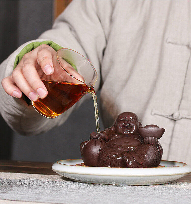 Buddha statue true yixing zisha purple clay good luck bring handmade artware new