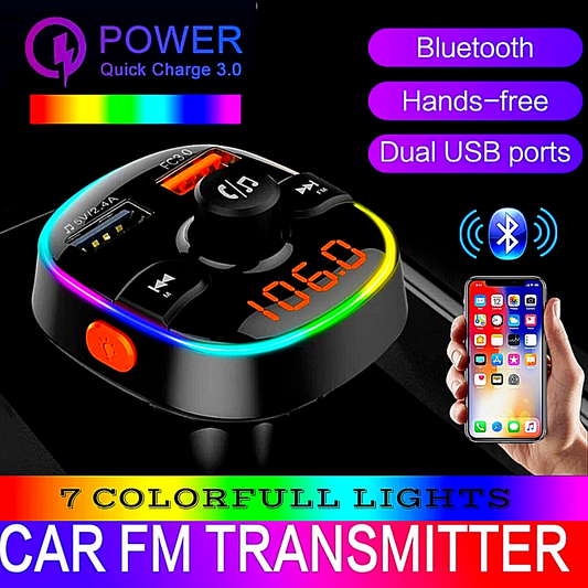 Accesorios Para Carro De Automovil Auto Musica Transmisor Bluetooth Cargador US