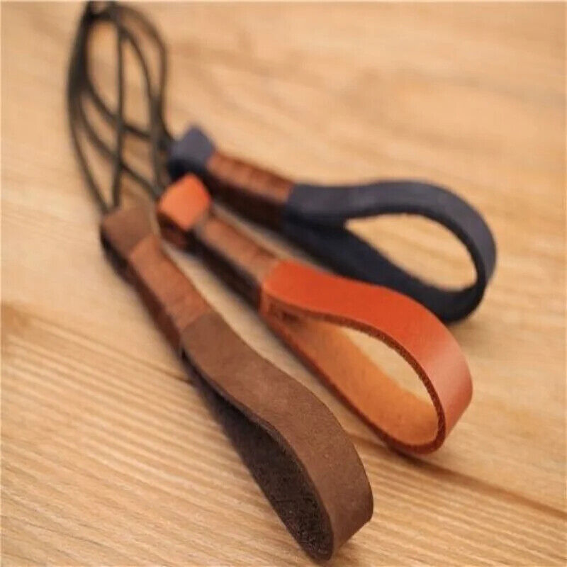 Keychains Genuine Cowhide Leather Lanyard Weave Car Keyring Cover Accessory 10cm