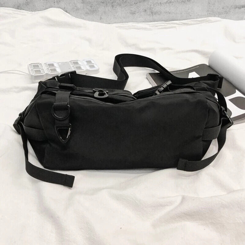 Functional style Shoulder Black Crossbody Bags Men Women's Techwear Postman