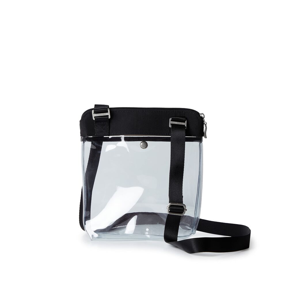 Baggallini womens Stadium Clear Pocket Crossbody, black, One Size, Black