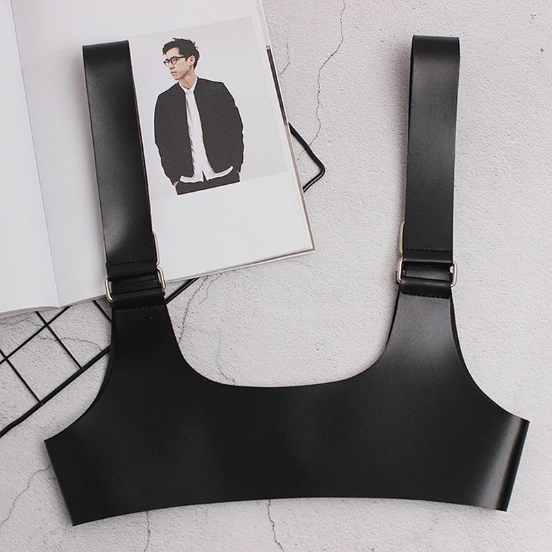 Women Personality Wide Straps Fashion Belt Unisex One Size Leather Black Buckles
