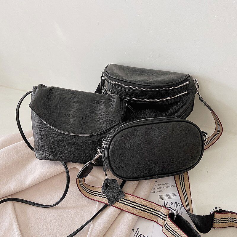 Genuine Leather Handbags One Shoulder Handbag Multi-Purpose Chest Bag