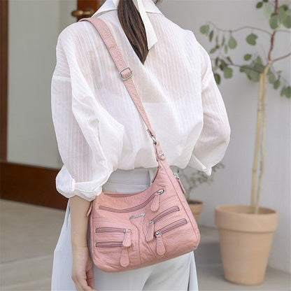Shoulder Bag Casual Women Bag Leather Crossbody Multi-pocket Ladies Pocket