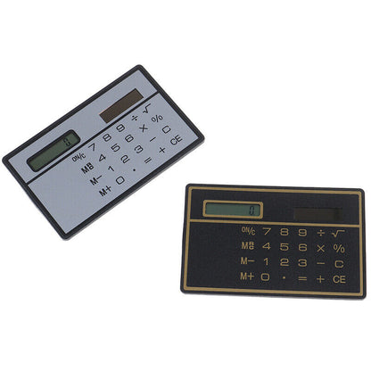 Mini Calculator Credit Card Size Stealth School Cheating Pocket Size 8 DigI-ca