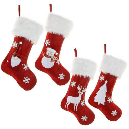 Christmas Stockings Luminous Santa Socks Xmas Bag Christmas Tree Kids Gift