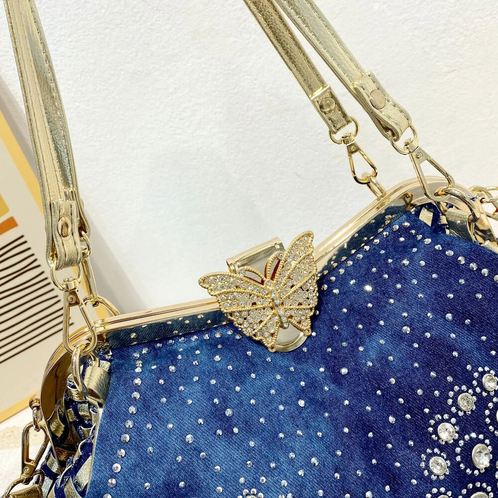 Denim Women Purses Handbags Jeans Crossbody Bag Shoulder Bag Evening Party Bag