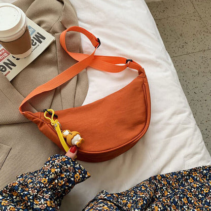 Canvas Crossbody Bag For Women Portable Chest Bag Shoulder Cross Body Bag
