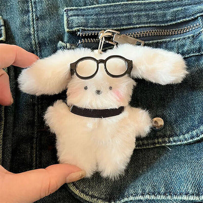 Plush Rabbit Pendant Bag Charms Soft Doll White Bunny Ornament Keychain Toy Gift