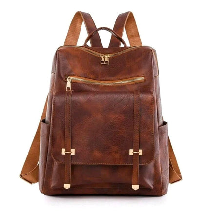 Women Leather Backpack Shoulder Satchel Vintage School Travel Pu Leather Bag